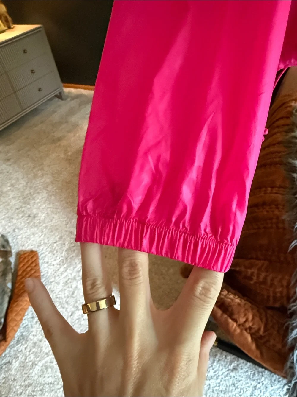 ALO Yoga Hot Pink Hooded Windbreaker Jacket